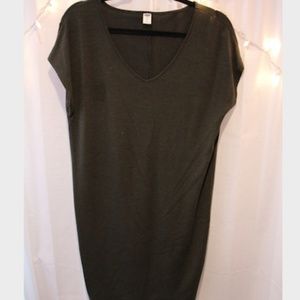 Olive green t-shirt dress